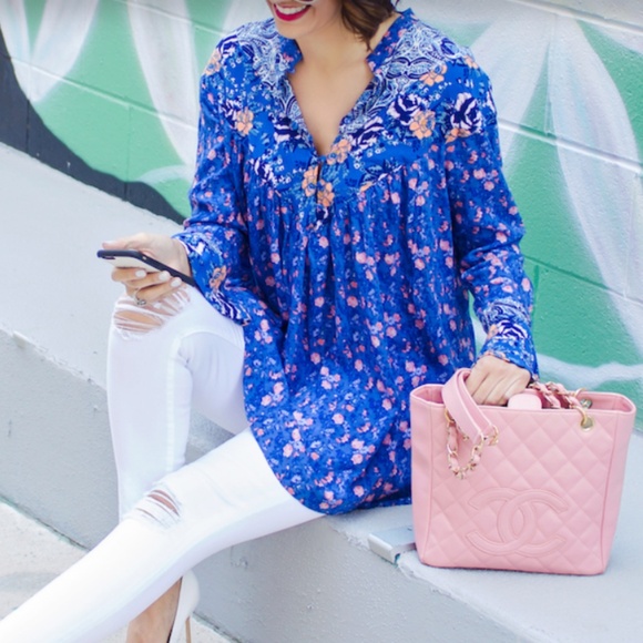 Free People Wildflower Fields Tunic Size Small - Picture 3 of 8